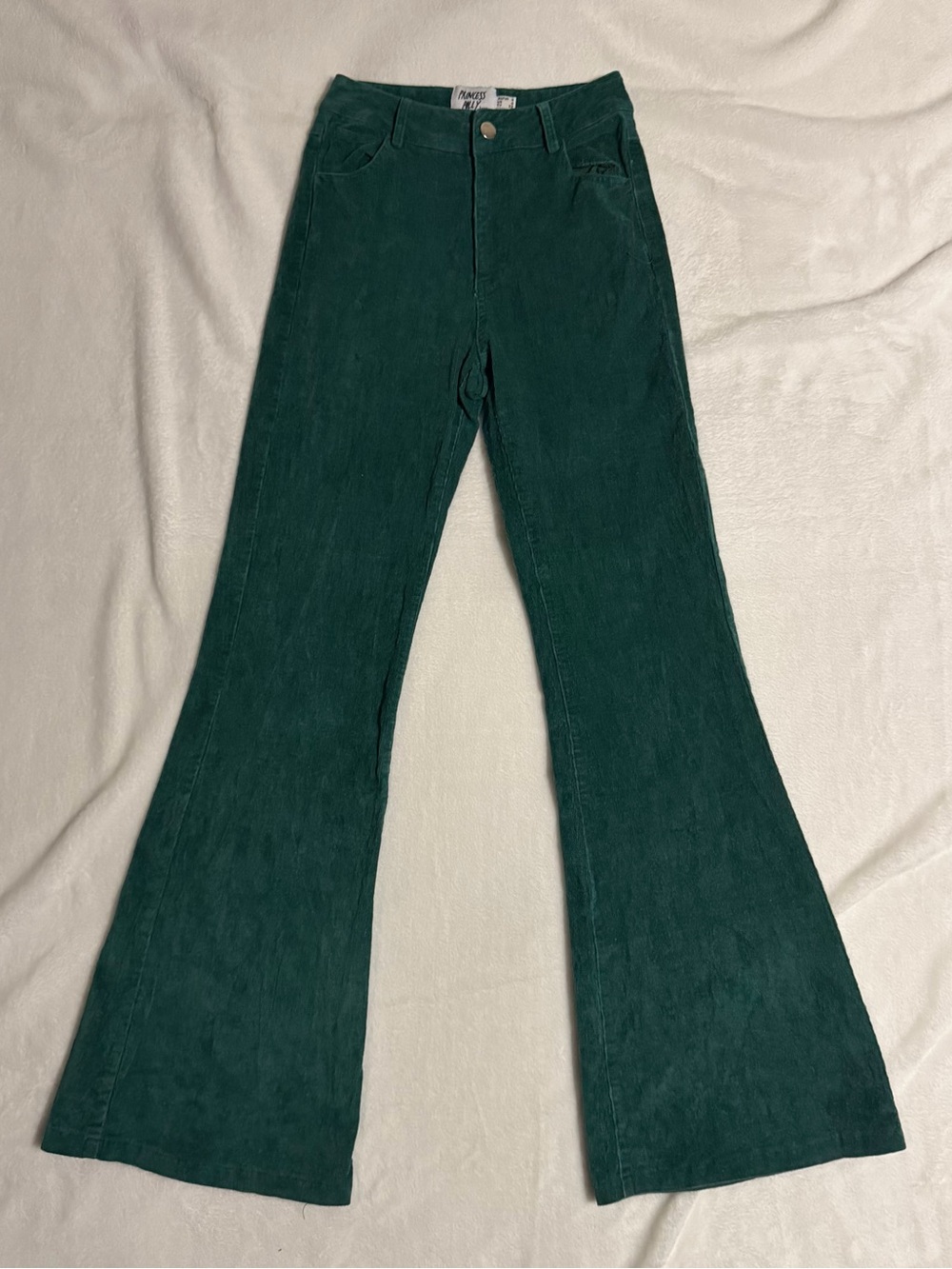 Princess Polly Forest Green Corduroy Flare Jeans